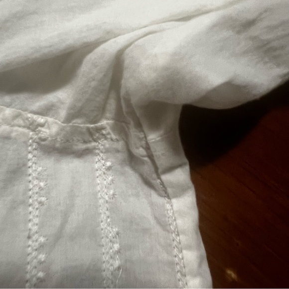 Eddie Bauer Ivory Sheer Boho Blouse Size XXL Lightweight Coastal Grandma Beachy - Picture 8 of 13